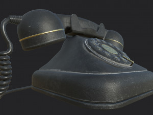 vintage telephone 2 3D Model