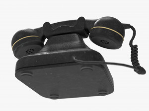 vintage telephone 2 3D Model