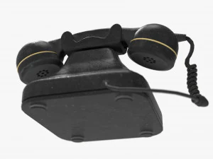 vintage telephone 2 3D Model