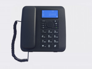 landline phone with cable 3D Model