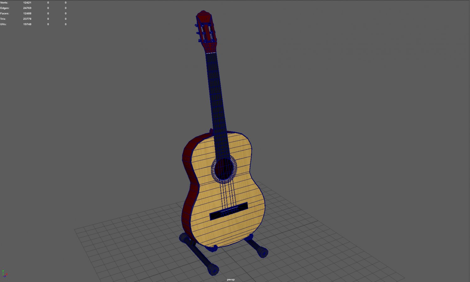 Spanish Guitar 3D Модель In Гитара 3DExport