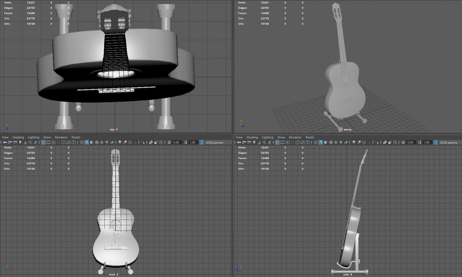 Spanish Guitar 3D Модель In Гитара 3DExport