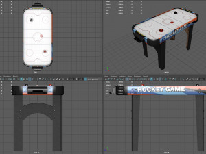 air hockey table 3D 모델