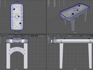 air hockey table 3D 모델