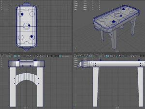 air hockey table 3D Model