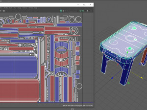 air hockey table 3D 모델