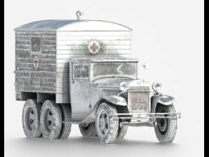 gaz-aaa with shelter 3D Model