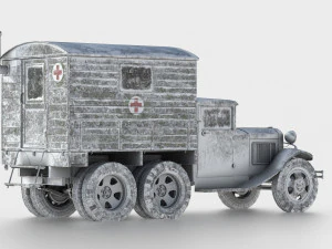gaz-aaa with shelter 3D Model