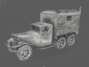 gaz-aaa with shelter 3D मॉडल