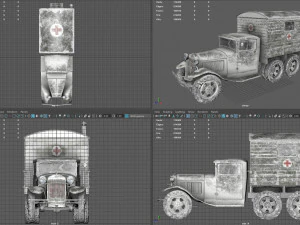 gaz-aaa with shelter 3D Model