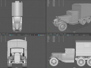 gaz-aaa with shelter 3D Model