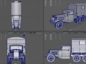 gaz-aaa with shelter 3D Model