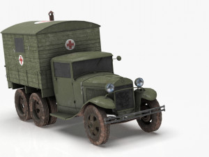 gaz-aaa with shelter spring 3D Model
