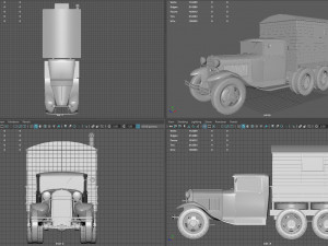 gaz-aaa with shelter spring 3D Model