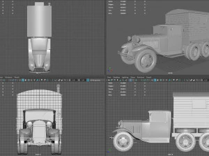 gaz-aaa with shelter spring 3D Model