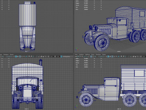 gaz-aaa with shelter spring 3D Model