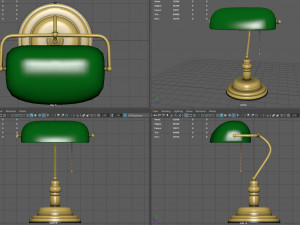 bankers lamp 3D मॉडल