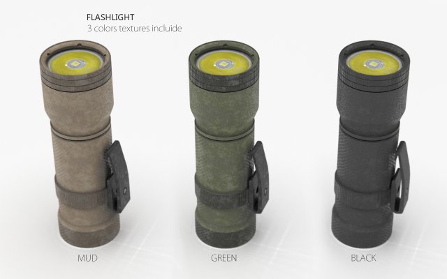 FLASHLIGHT 3Dモデル .c4d .max .obj .3ds .fbx .stl .blend 