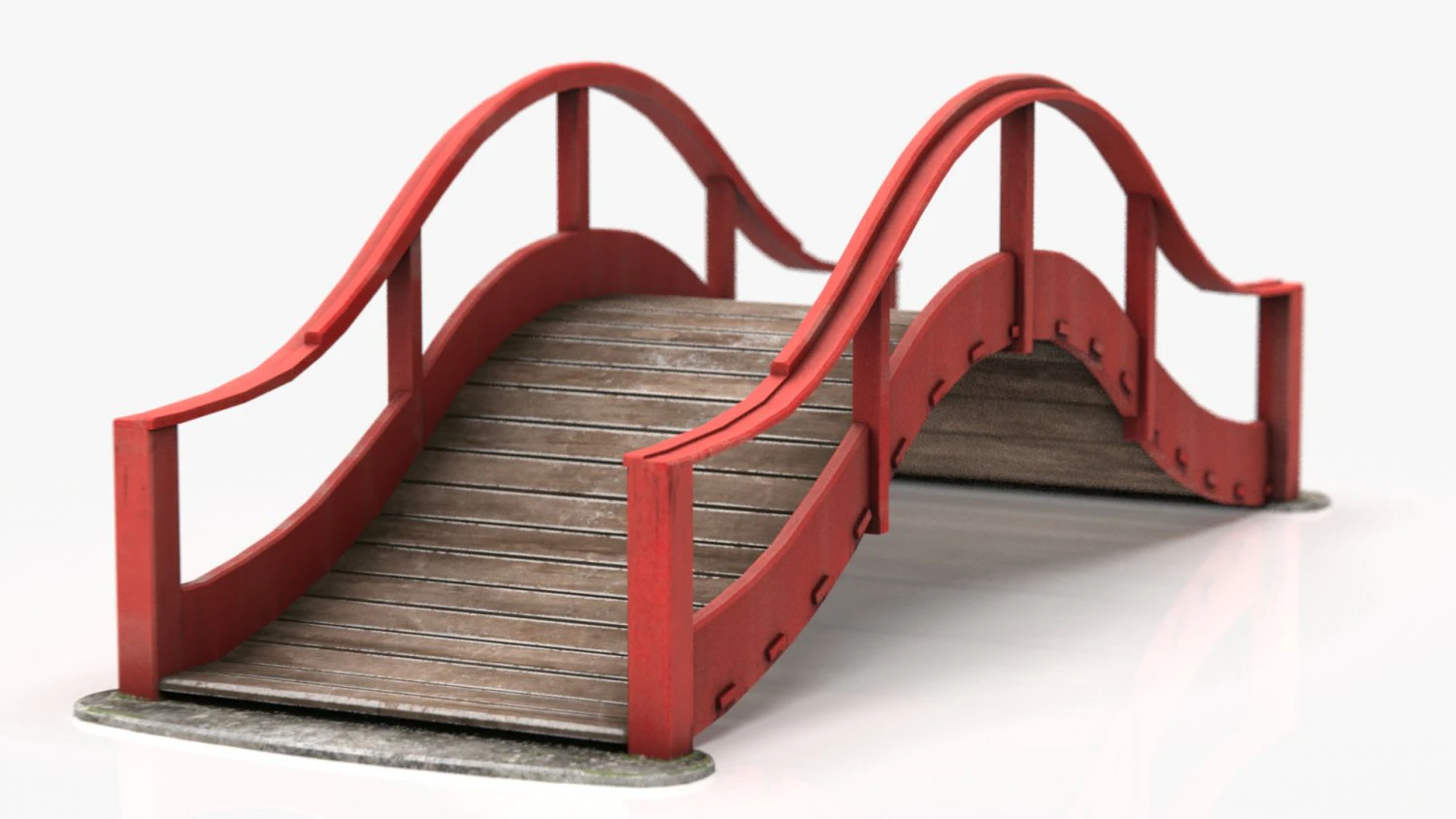 Japanese Bridge 3D Model .c4d .max .obj .3ds .fbx .stl .blend