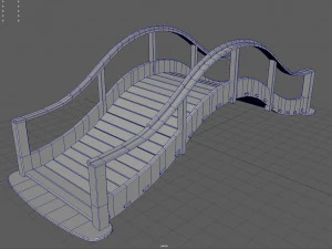 Japanese Bridge 3D Model
