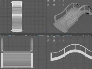 Japanese Bridge 3D Model