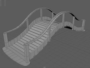 Japanese Bridge 3D Model