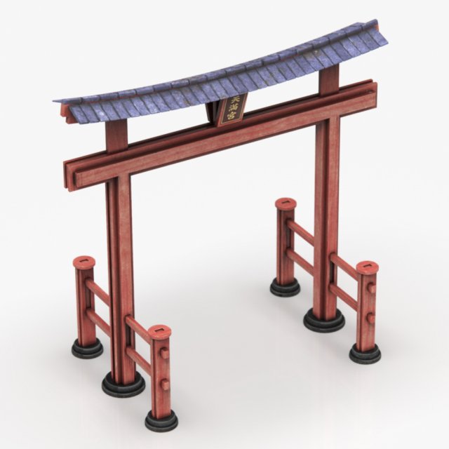 Ryobu Torii 3D Model .c4d .max .obj .3ds .fbx .stl .blend 