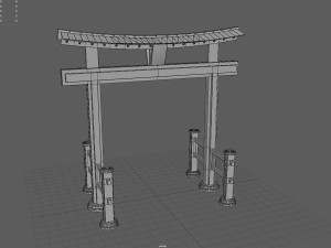Ryobu Torii 3D Model