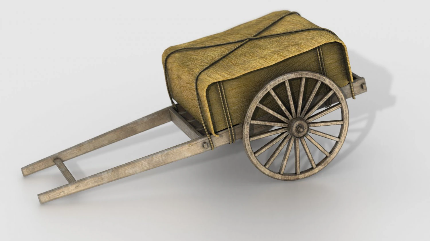 Feudal Japanese Cart 3D Model .c4d .max .obj .3ds .fbx .stl .blend 