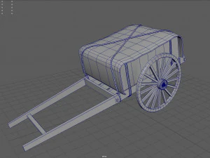 Feudal Japanese Cart 3D Model