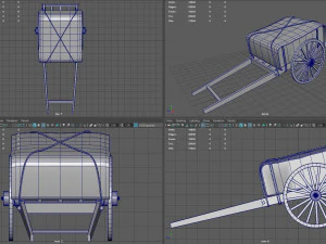 Feudal Japanese Cart 3D Model