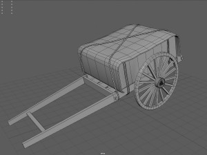 Feudal Japanese Cart Modello 3D