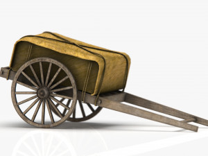 Feudal Japanese Cart Modello 3D