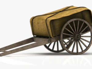 Feudal Japanese Cart 3D Model
