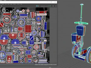 Polizia del Segway Modello 3D