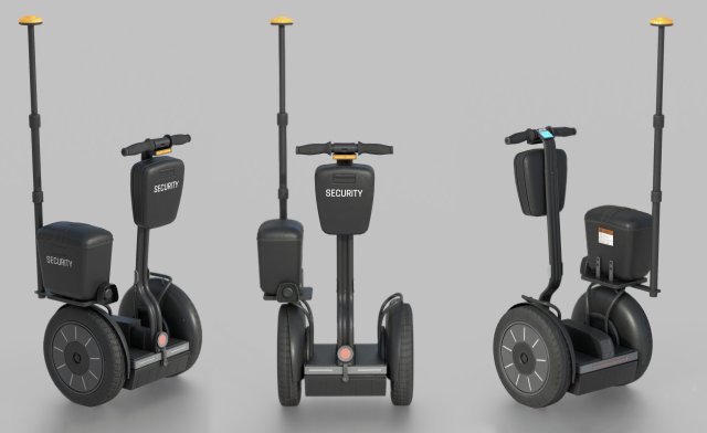 Segway Security 3D Модель .c4d .max .obj .3ds .fbx .stl .blend 