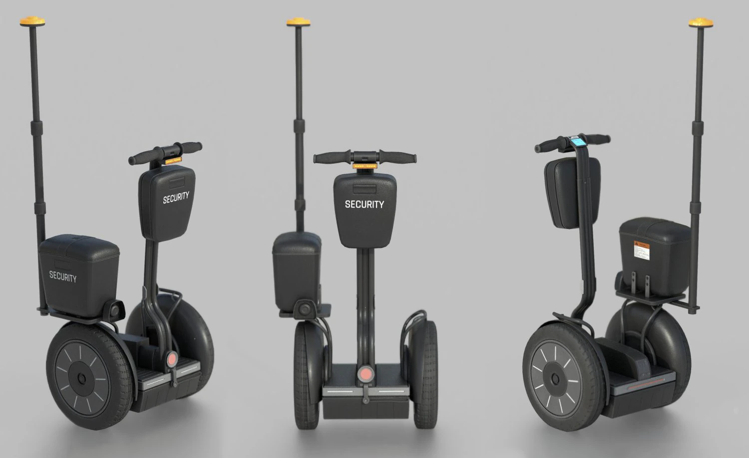 Seguridad Segway Modelo 3D .c4d .max .obj .3ds .fbx .stl .blend 