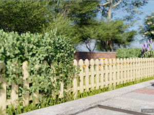 Garden fence Model 3D