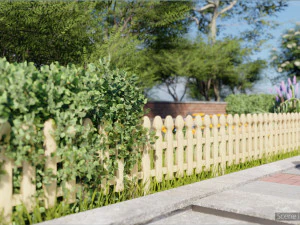 Garden fence 3D Model