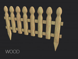 Garden fence Model 3D