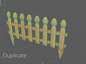 Garden fence Model 3D