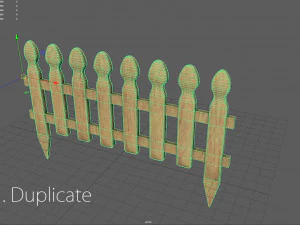 Garden fence 3D Model