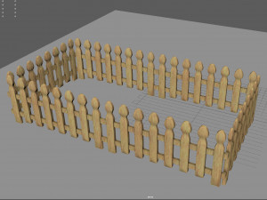 Garden fence Model 3D