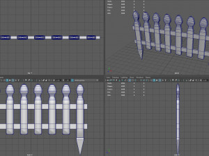 Garden fence Model 3D