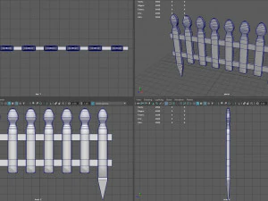 Garden fence 3D Model