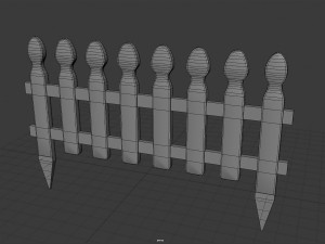 Garden fence Model 3D