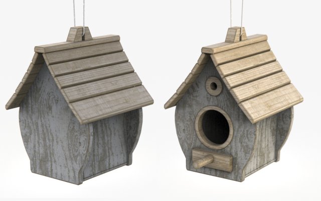 Birdhouse 3Dモデル .c4d .max .obj .3ds .fbx .stl .blend 