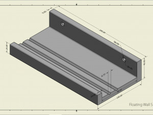 Floating Wall Shelf 3D Print Model