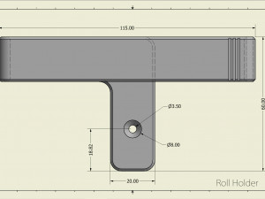 Roll Holder 3D Print Model