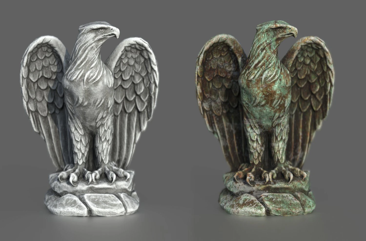 Eagle Statue 3D Model .c4d .max .obj .3ds .fbx .stl .blend
